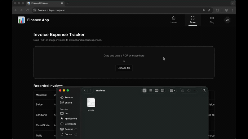 AI Invoice Scanner demo